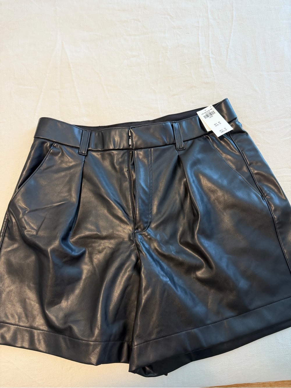Abercrombie & Fitch Black Leather Shorts